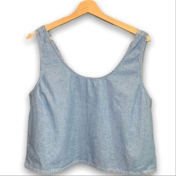 Urban Outfitters Tops - BDG UO Urban Outfitters Denim Cropped Tank Top Size X Large